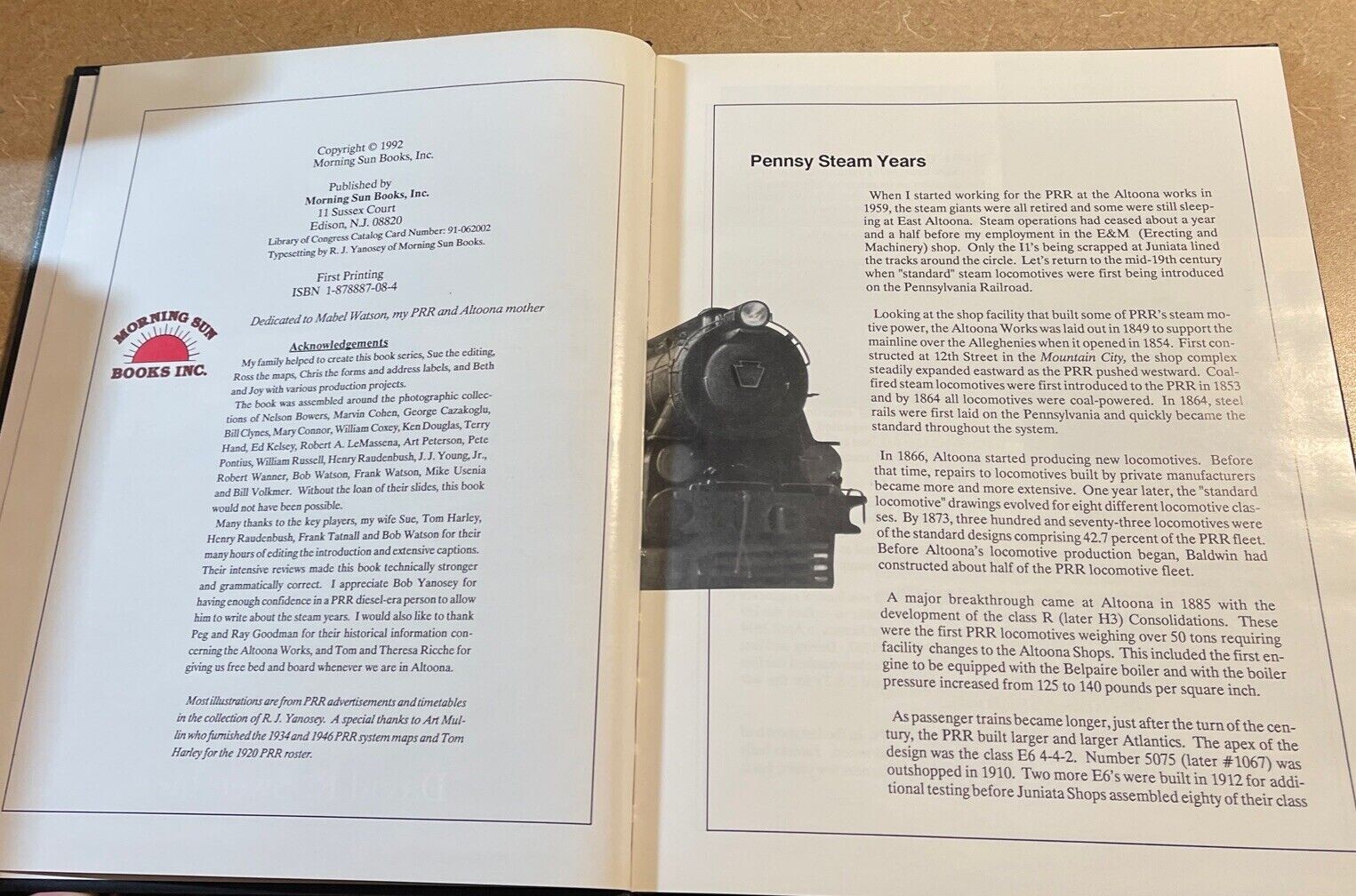 PENNSY STEAM YEARS – VOL. #1 – SWEETLAND – MORNING SUN – 128 PAGES *CLOSEOUTS