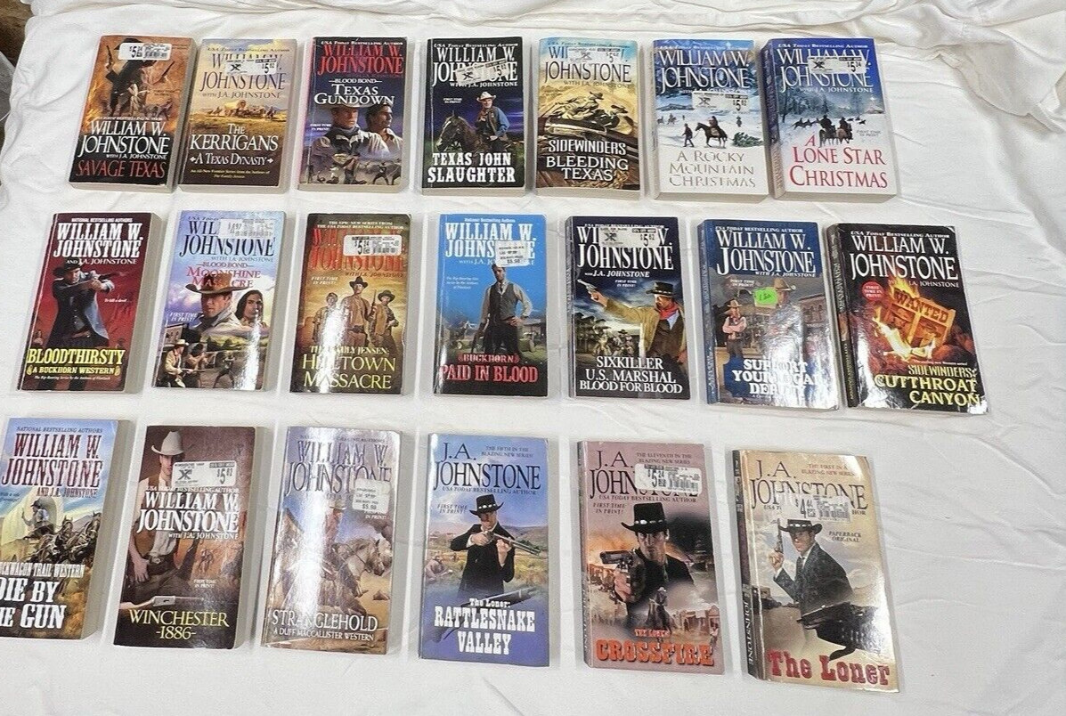 William W. Johnstone Western Paperback Books Multiple Titles Reading Lot Of 20