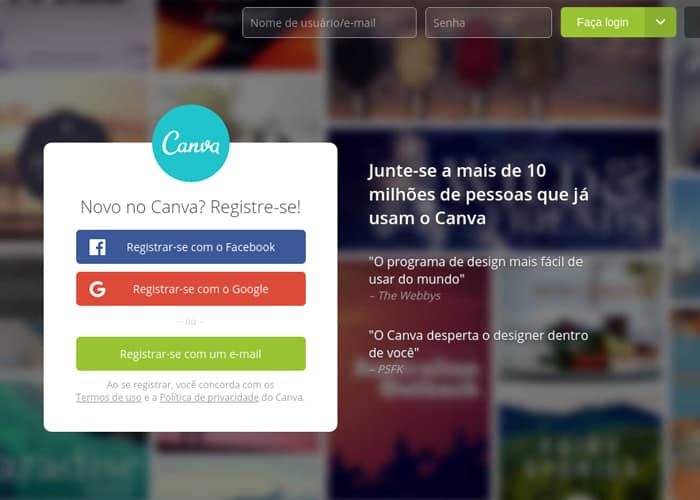 Canva é uma das ferramentas gratuitas para ajudar na criação de imagens Canva é uma das ferramentas gratuitas para ajudar na criação de imagens