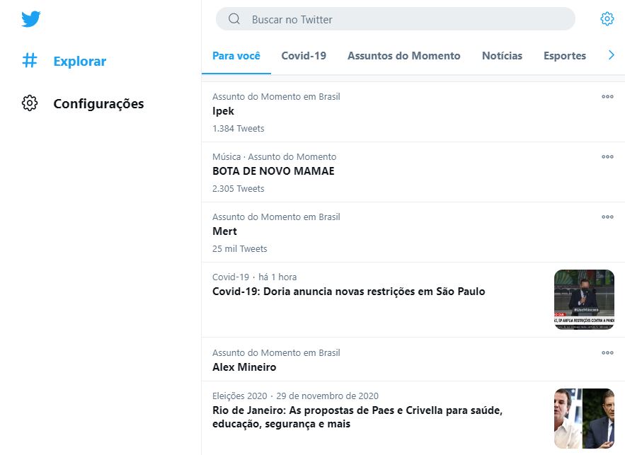 Analise os Trends do Twitter