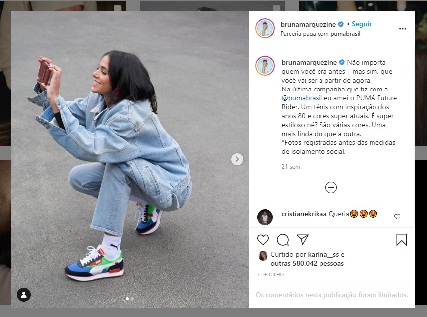 Exemplo de campanha patrocinada no Instagram