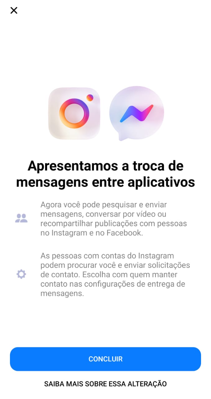 Integração Instagram e Messenger Integração Instagram e Messenger