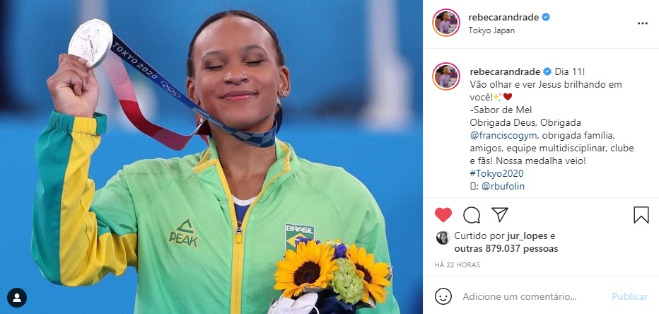 Efeito Rebeca Andrade: hit aumenta reproduções em 40% no Spotify