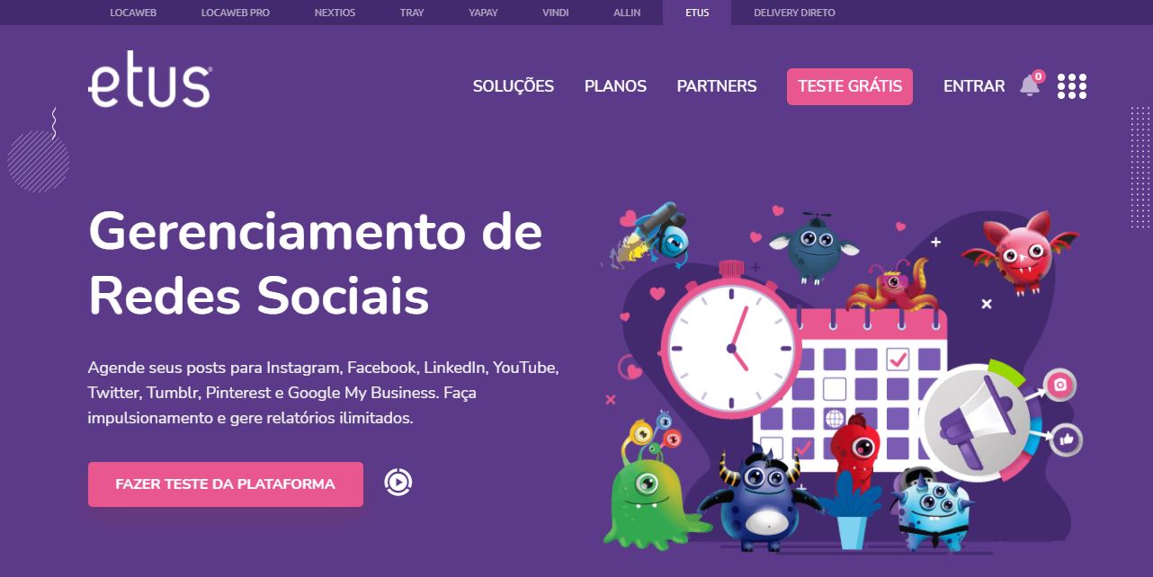 O Etus é uma ótima opção de gerenciamento de redes sociais O Etus é uma ótima opção de gerenciamento de redes sociais
