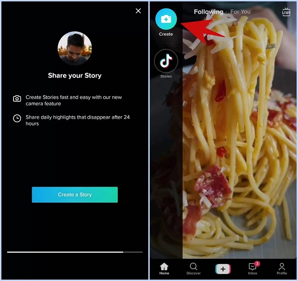 Novidade de Stories no TikTok