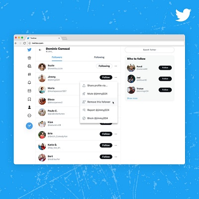 Remover seguidor no Twitter