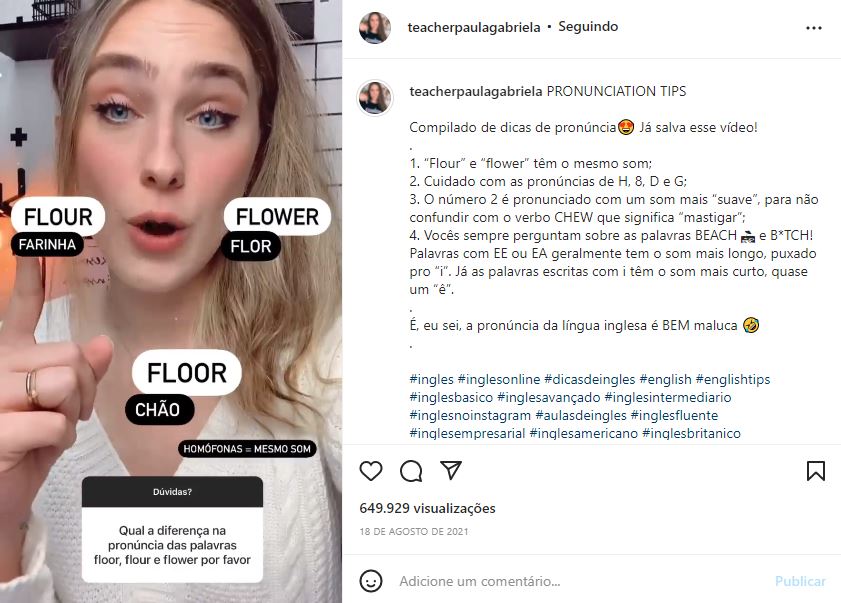 Dicas da Teacher Paula