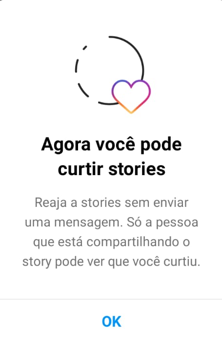 Novo anúncio do Instagram sobre curtida nos Stories Novo anúncio do Instagram sobre curtida nos Stories