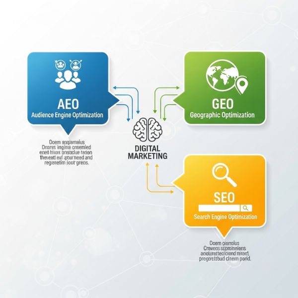 AEO, GEO e SEO