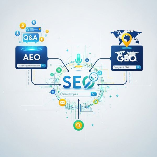AEO, GEO e SEO